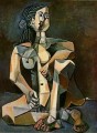 Mujer desnuda agachada cubista de 1956 Pablo Picasso